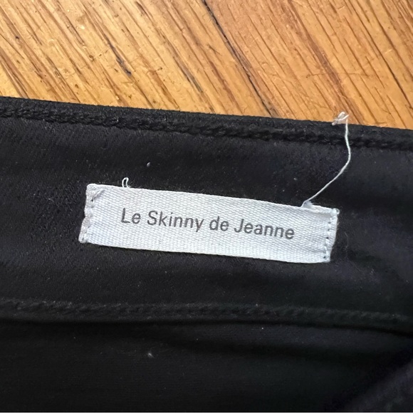 Frame Sz 28 Denim Le Skinny De Jeanne Skinny Jeans Black Distressed Meas 30x29 - Picture 10 of 10